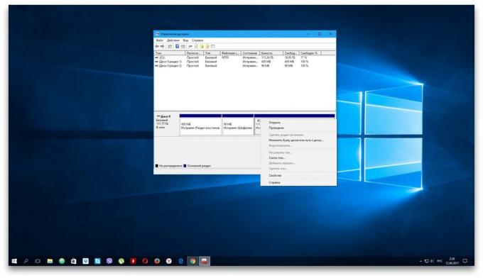 Windows PC neredz cieto disku: izvēlne "Disk Management"
