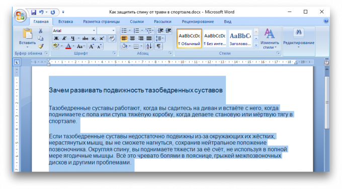 Microsoft Word īsinājumtaustiņus