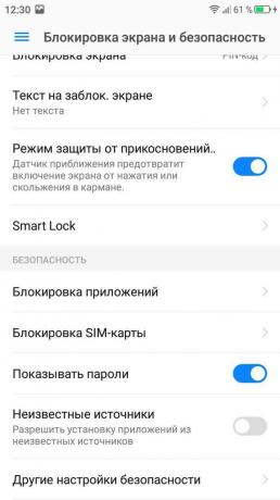 bloķēt ekrānu Android. Smart Lock