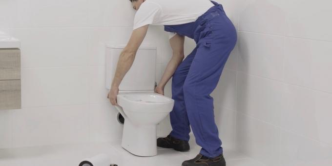 Instalēšana tualeti: Mēģiniet vietu