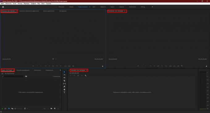 Adobe Premiere Pro: noklikšķiniet uz Rediģēt