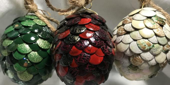 Ziemassvētku rotaļlietas, ar savām rokām: Dragon olas no "Troņu spēle"