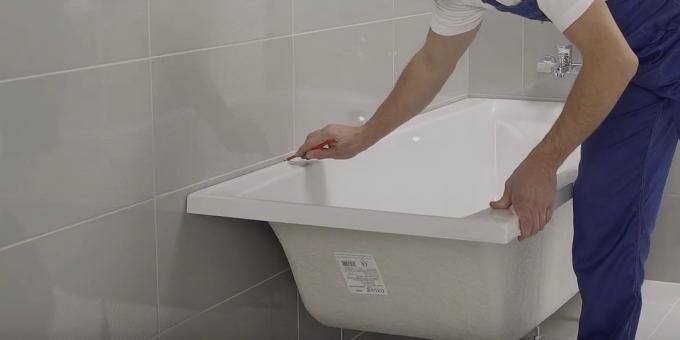 vannu uzstādīšana ar rokām: Izmēģiniet un noteikt vannu