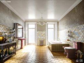 500 gadu vannas istabas dizains 6 ilustrācijās