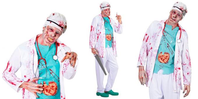Kostīmu Halloween: Zombie Ķirurgs