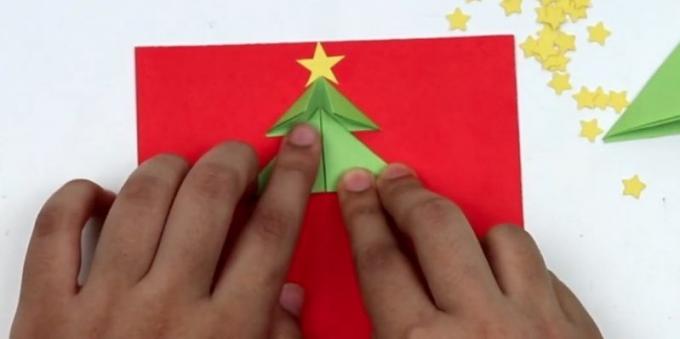 Ziemassvētku kartiņas ar savām rokām: līme otrais gabals
