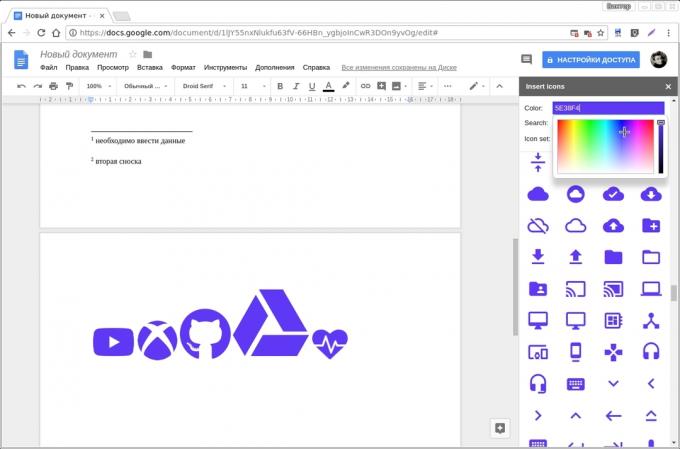 Google Docs add-ons: ievietojiet ikonas Dokumentiem