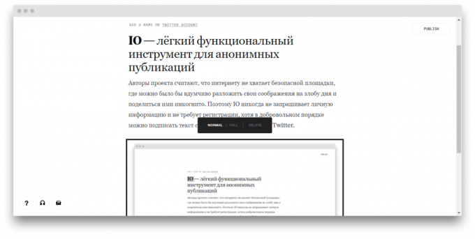 IO - viegls funkcionāls līdzeklis anonīmu publikācijas