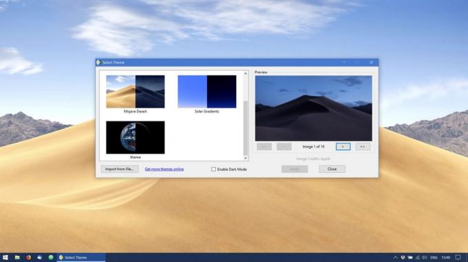 Dynamic tapetes Windows 10: WinDynamicDesktop pieteikums