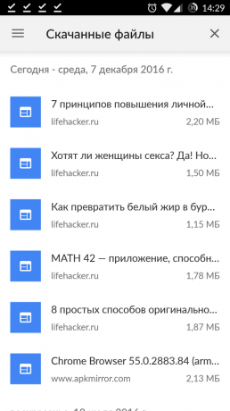 Chrome Android ierīcēm: «Download»