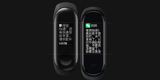 Salīdziniet Display Xiaomi Mi Band 3 un Mi Band 4