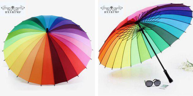 daudzkrāsains lietussargs