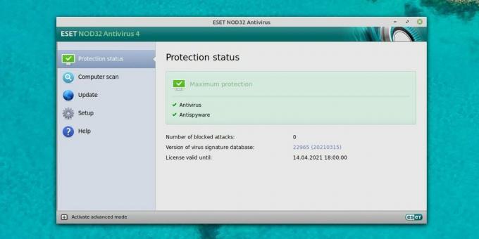 Antivīruss Linux: ESET NOD32 Antivīruss Linux darbvirsmai