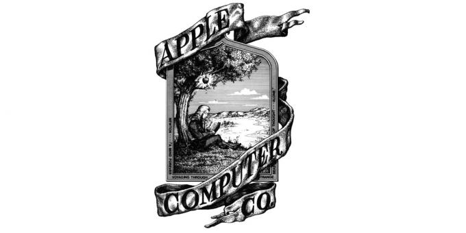 Logo Apple: Newton zem ābeles