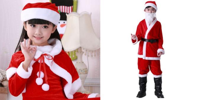 Jaungada tērpi bērniem: Ziemassvētku vecīša palīgi
