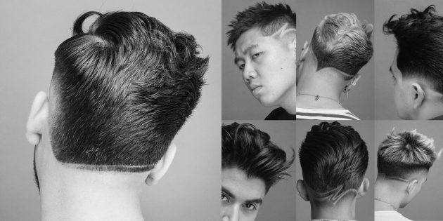 Moderns vīriešu matu griezumi faniem ekstrēmo sporta veidu: shaved modeļus