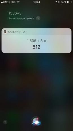 Siri: Kalkulators