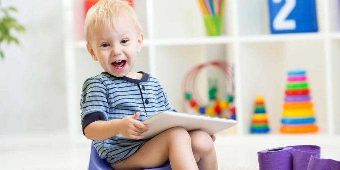 Kā mācīt bērnam uz katlā: Head tualete rotaļlieta vai grāmata