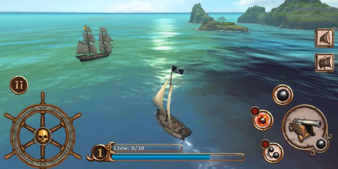 Spēli par pirātiem: Ships of kaujas: Age of Pirates