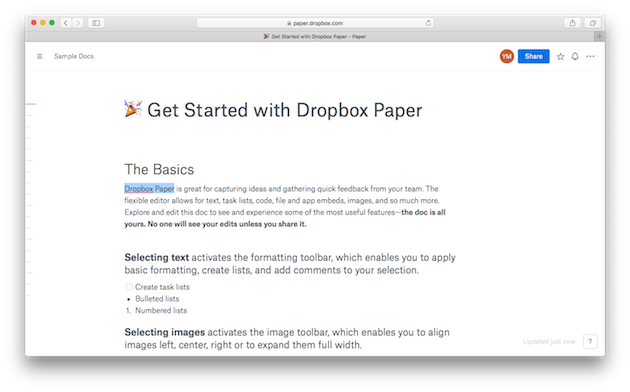 Papīra ar Dropbox