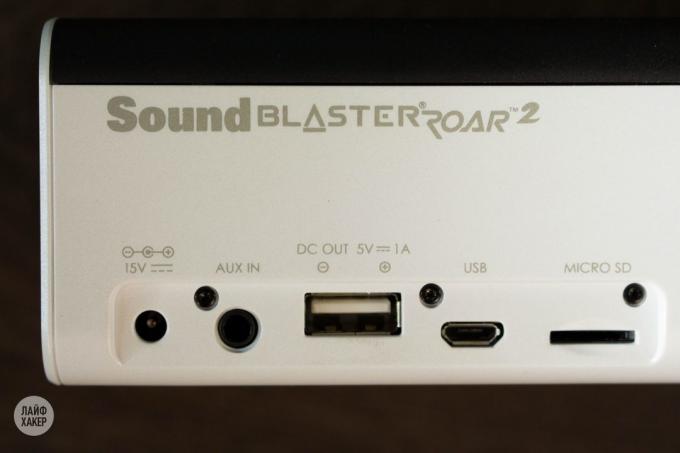 Creative Sound Blaster Roar 2: savienotāji