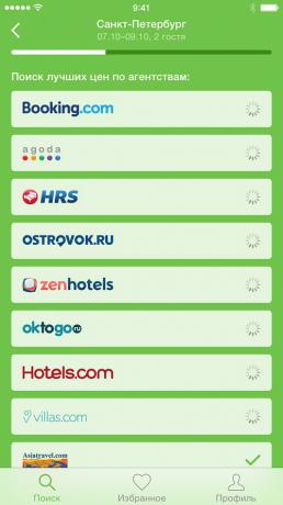 Pārskats Hotellook, viesnīcu meklēšanu galvenajiem rezervēšanas sistēmām