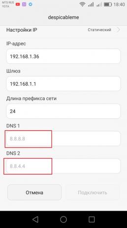 Kā izveidot DNS-serveri uz Android