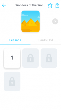 Tinycards: mācību process