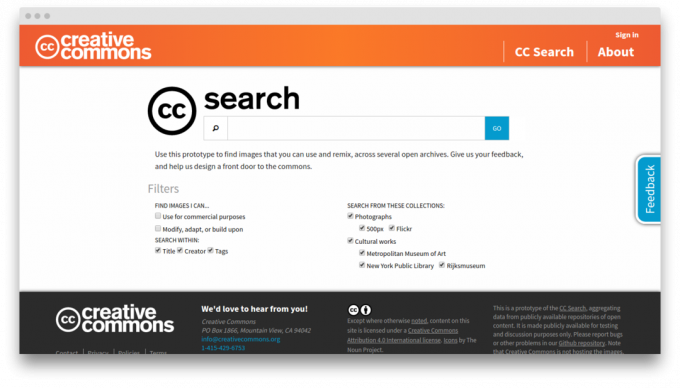 Creative Commons meklēšana
