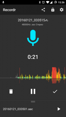 Recordr Android - augstas kvalitātes balss ierakstītājs ar pilnu vadības iespējām