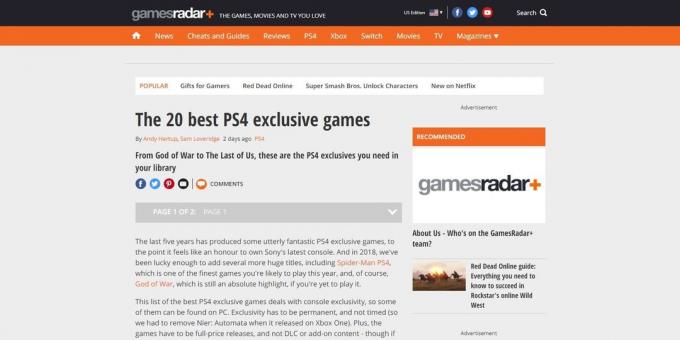 Kur meklēt spēli: izvēli par GamesRadar