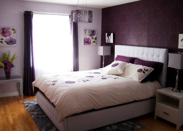 Mazs guļamistaba: akcents krāsa