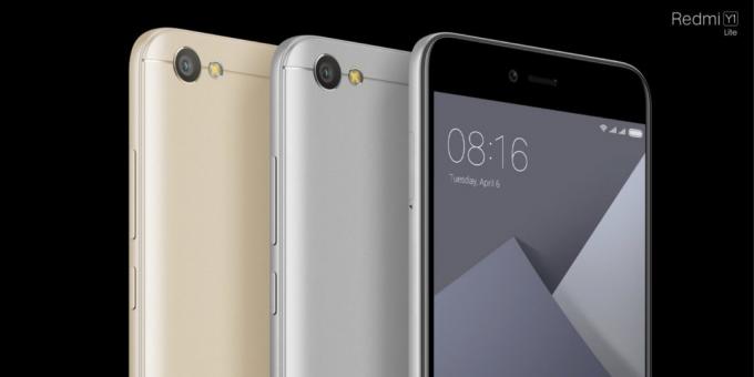 Xiaomi redmi Y1 un redmi Y1 Lite byudgadzhety