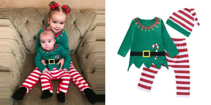 Jaungada tērpi bērniem: Little Elf
