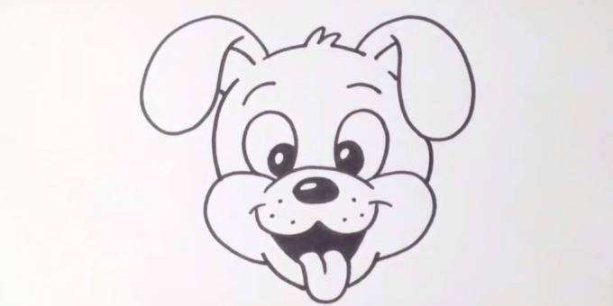 Kā izdarīt karikatūra suns purnu