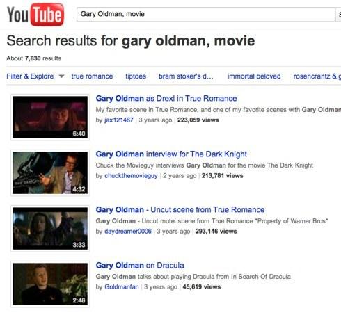 Gary Oldman, filma