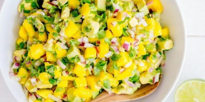 Salsa ar avokado un mango