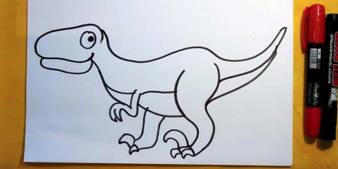 Kā uzzīmēt Velociraptor