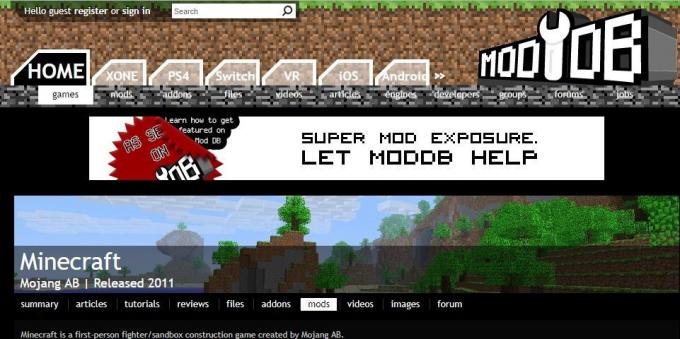 Modes Kur lejupielādēt Minecraft: ModDB