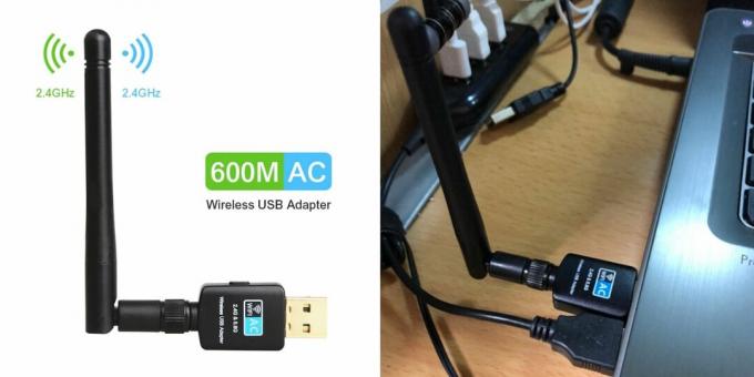 802.11ac Wi-Fi USB adapteris