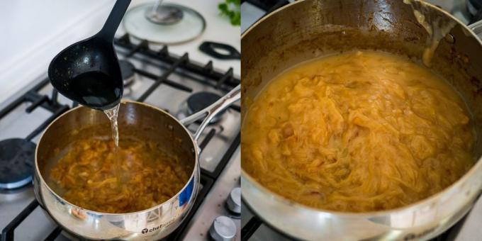 Sīpolu zupa recepte: add buljons