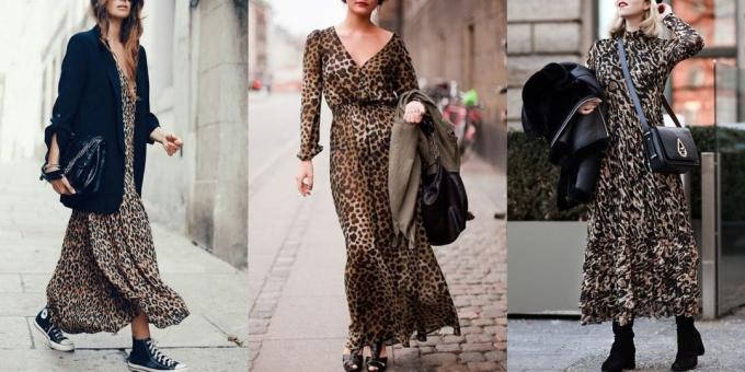 Modes kleita 2019 ar leopards drukāt