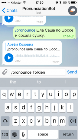 Boti telegramma: PronunciationBot