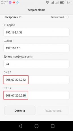 Kā izveidot DNS-serveri uz Android