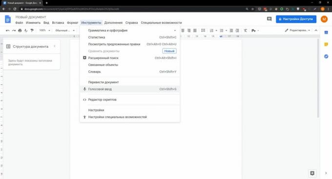 Tiešsaistes rakstīšana ar balsi: Google dokumentu teksta redaktors