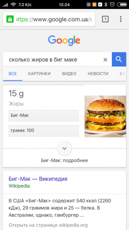 Kaloriju Big Mac