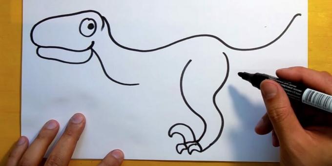 Kā uzzīmēt dinozauru: uzzīmējiet nagus