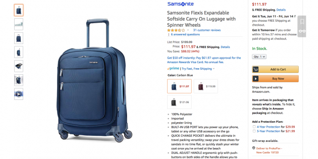 Suitcase Samsonite Flexis
