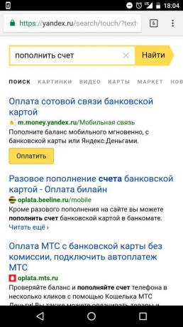 "Yandex": konts uzpilde