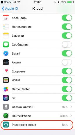 Konfigurēšana Apple iPhone konfigurēšana backups
